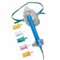 Oxygen Mask with Trach Tee Adapter, 7 ft. Tubing